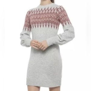 Nicole Miller Wool Blend Sweater Dress